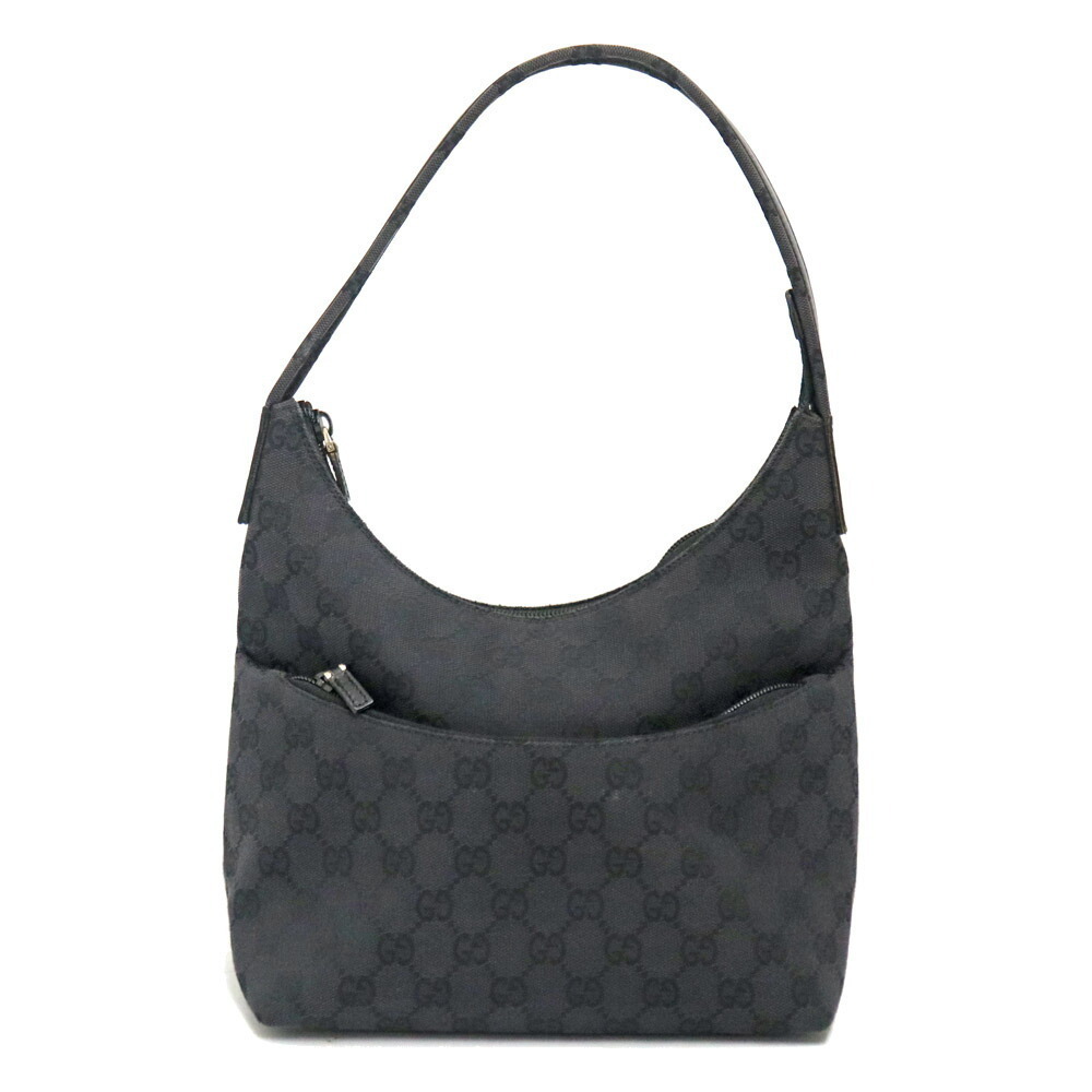Gucci One Shoulder Hobo Bag Black